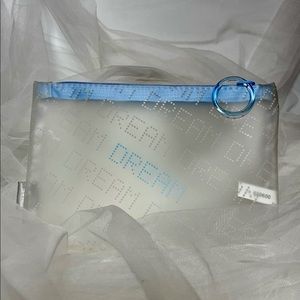Clear and blue DREAM Ipsy bag.